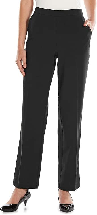 Amazon.com: Dana Buchman Pull-On Dress Pants - Women's, Size: 10 (Black 