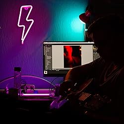 Neon Signs Lightning Bolt Neon Light Sign for Wall