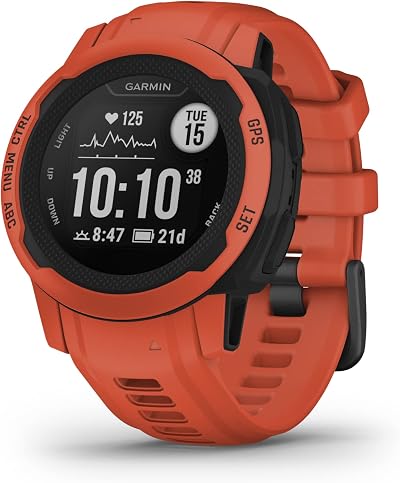 Garmin Instinct 2S Rugged GPS Smartwatch Solar Poppy Renewed