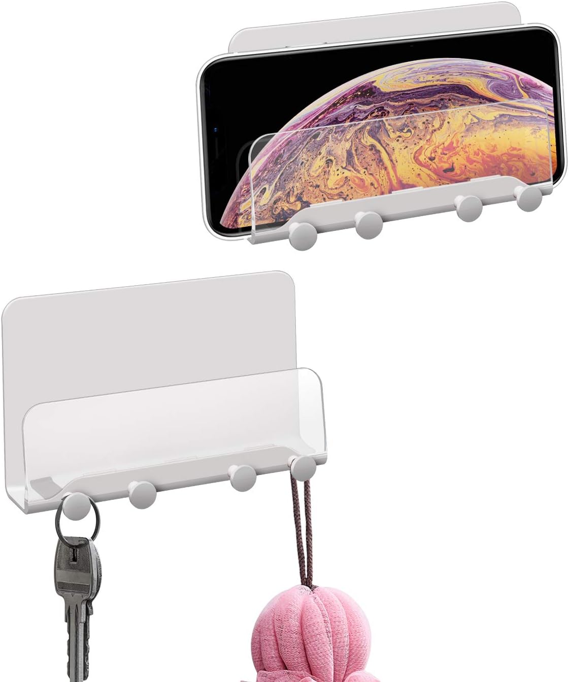 CGBE Shower Phone Holder and Key Holder for iPhone Smartphone, Adhesive