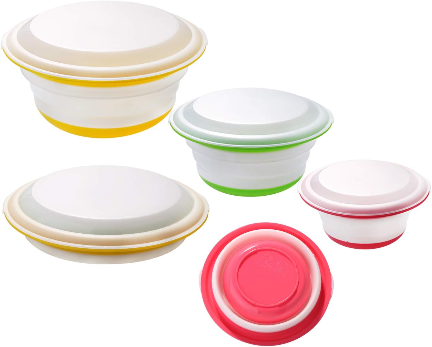 beautyshow 3 Pcs Silicone Collapsible Bowl with Lid, Premium