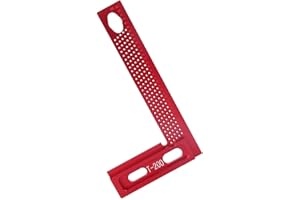 Woodworking Ruler, Aluminum Alloy T Shaped Hole Measuring Tool with Precise Marking for Drawing Straight Lines and Circles, 2