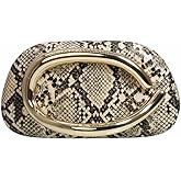 DEBIMY Women Woven PU Leather Clutch Box Metal Handle Evening Bag Trendy Leather Handbag Weave Shoulder Purse for Causal