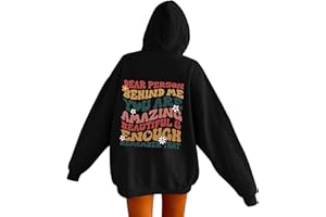 Cxquxse Dear Person Behind Me Sweatshirt Women Oversized Personalized Hoodie With Word On The Back Clothes Long Sleeve