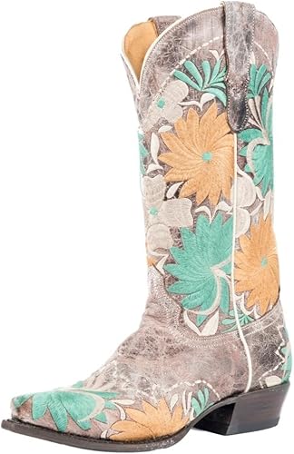 women's floral western boots