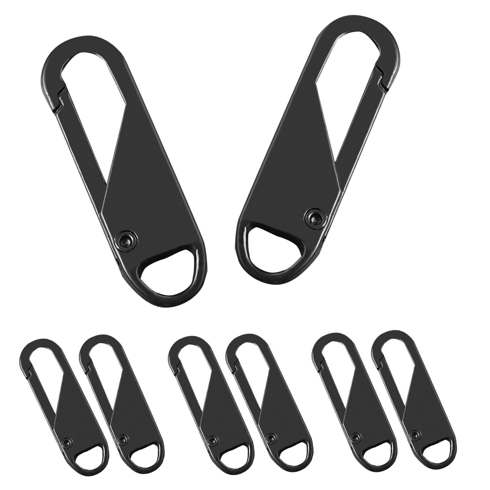 Photo 1 of Deoward Zipper Pull, 6 PCS Replacement Metal Zipper Handle Mend Fixer Tab for Luggage, Suitcases, Backpacks, Jackets, Purses, Handbags