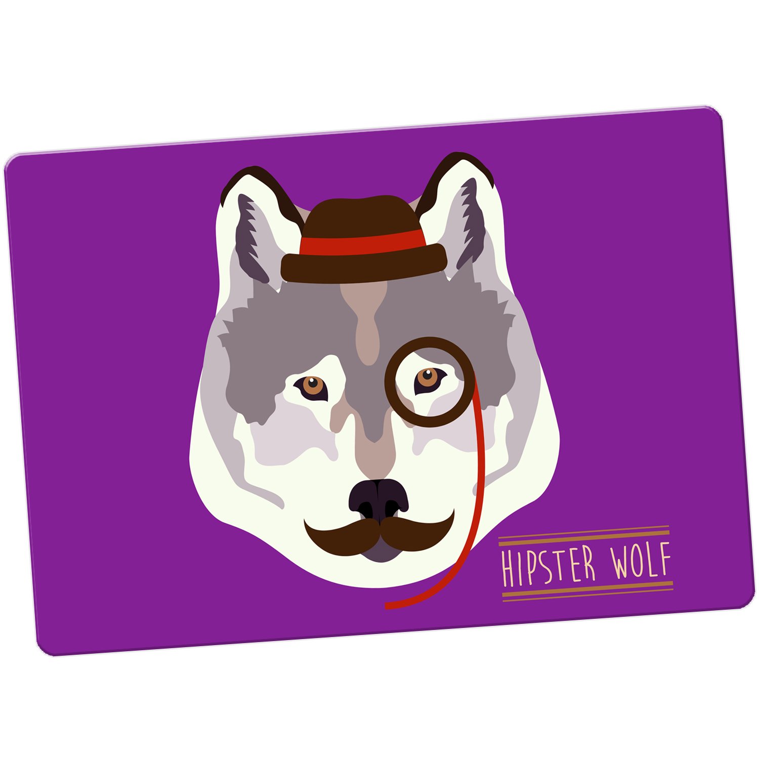 Hipster de animales imán para nevera, Hipster Bohemian Trendy Wolf ...