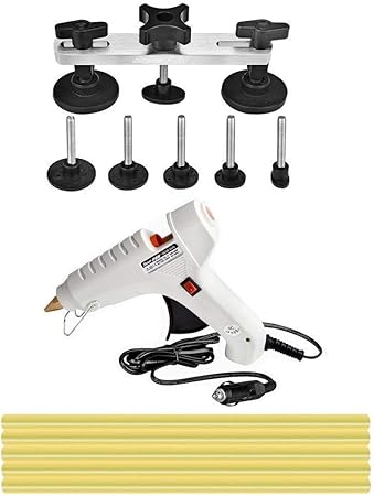 Amazon Co Jp Toppdrtool 車修理 車修復工具 凹み修理工具 車用グルーガン 接着剤 デントリペアツール クルースティック5本付き 車 バイク