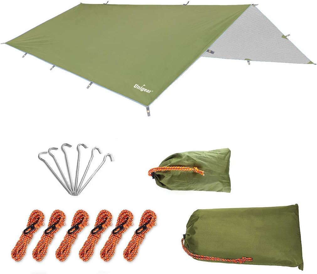 Unigear Hammock Rain Fly Waterproof Tent Tarp, UV Protection and PU