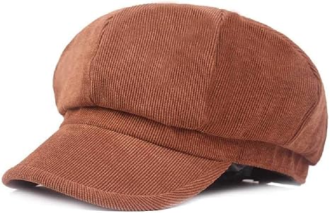 orange newsboy hat
