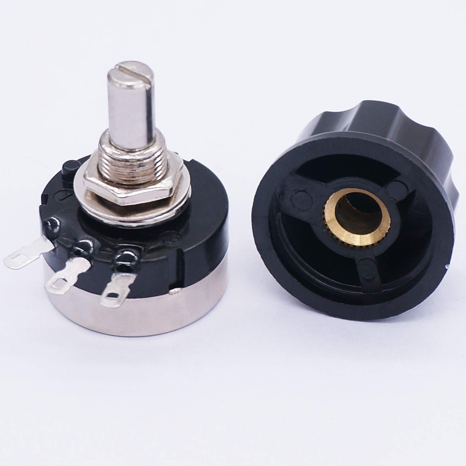 B101 100 Ohm Taiss 2pz Rv24yn20s Potenziometro Rotativo Cono Con Film Carbonio Mono Giro La Regolazione Della Velocita Dellinverter Controllo Velocita Motore 2pz A03 Manopola 2pz Quadranti Componenti Passivi Risonatori