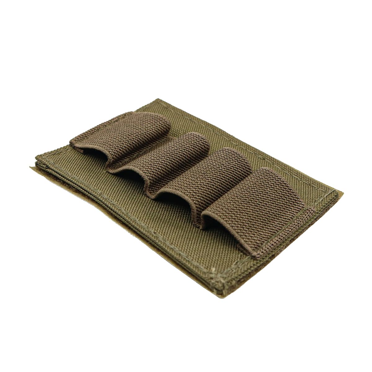 NUZAMAS Nylon External Patches 4-hole Hunting Pouch Tactical Hook and Loop Closure Bulk Tool Hunting Accessories For Tactical Uniform Backpack Arm Pocket Tool Bag Green