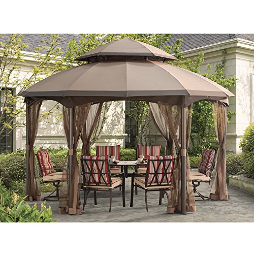Sunjoy 110109164 Original Replacement Canopy for Heritage Hexagon Domed Gazebo (13X13 Ft) L