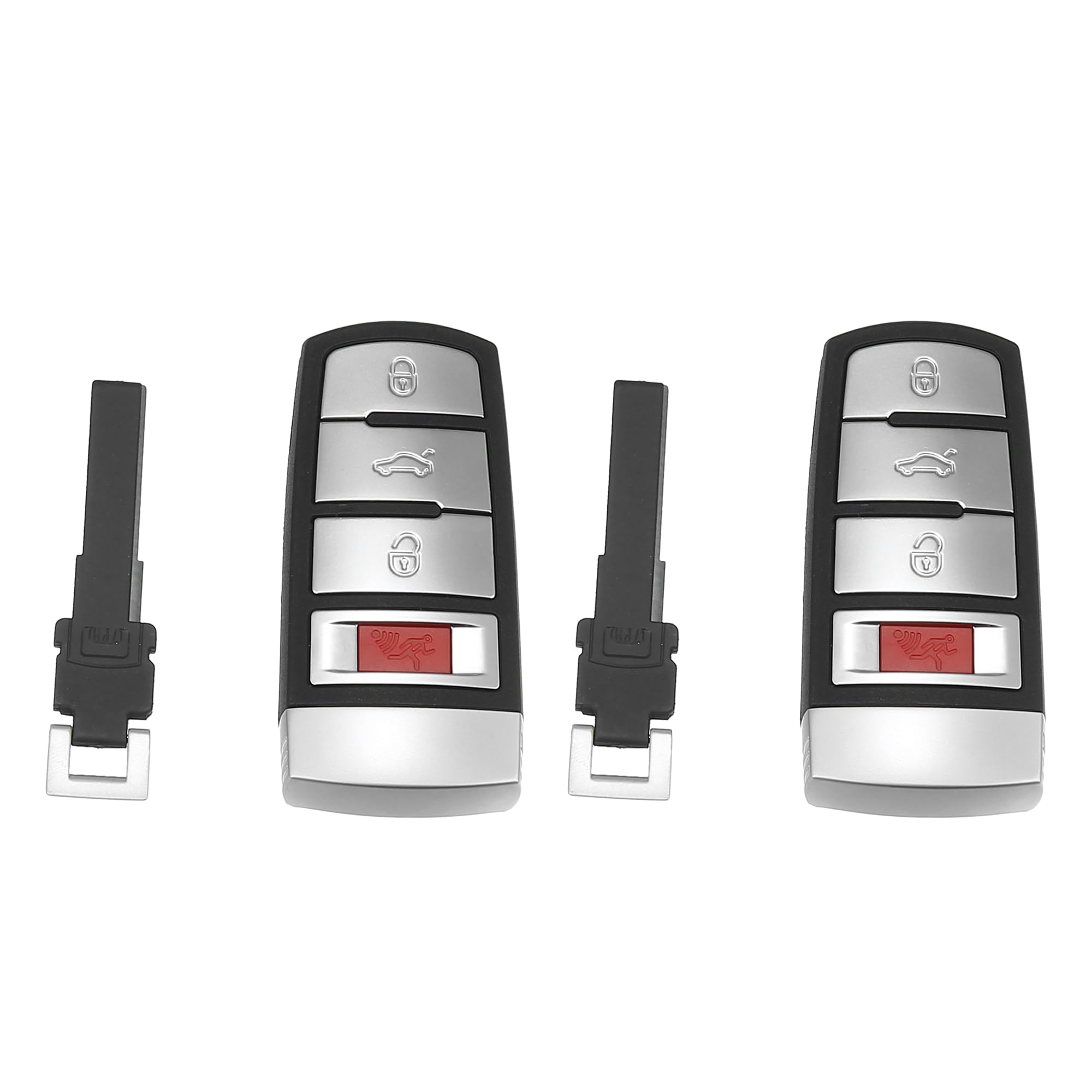 Photo 1 of X AUTOHAUX 2pcs 4 Button Replacement Smart Key Fob Case Keyless Entry Remote Key Shell Cover for VW Passat 06-10 HLO3C0959752N No Chip