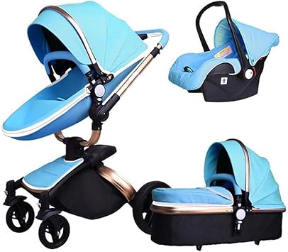 luxury pu baby stroller
