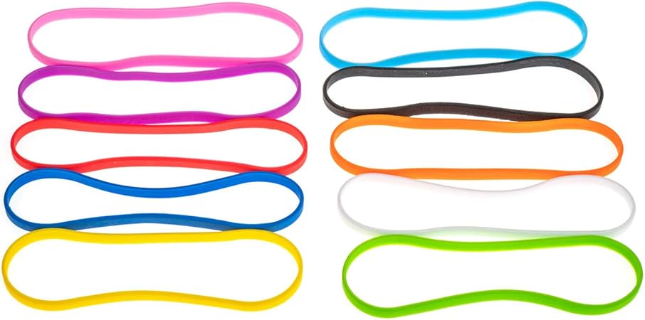 Amazon Grifiti Band Joes 6 X 0 25シリコンゴムバンド 料理用 丈夫なボックスラップ 10パック アソートカラー 輪ゴム 文房具 オフィス用品