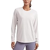 CRZ YOGA Womens Long Sleeve Tops High Crew Neck Casual Fall Shirts Basic Quick Dry Workout Athletic T-Shirt