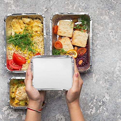 2 Aluminum+Pans+Containers+Oblong+Cardboard