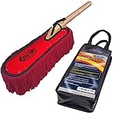 Classic Car Duster with Solid Wood Handle Includes Storage Case - Popular Detailers Choice
