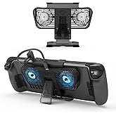 Steam Deck Fan Cooler for ROG Ally Switch OLED – Dual Cooling Fans with Adjustable Speeds and Kickstand – USB Powered Console Cooling System for Steam Deck Gamers