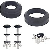 Universal Toilet Tank To Bowl Gasket,2 Kind Gasket and 2 Sets 5/16*3.15 inch Stainless Steel Heavy Duty Rustproof Bolt Hardwa