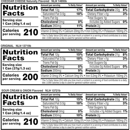 PRINGLES POTATO CRISPS CHIPS, LUNCH SNACKS, ON-THE-GO SNACKS, GRAB N’ GO, VARIETY PACK, 13.7OZ TRAY (10 CANS)
