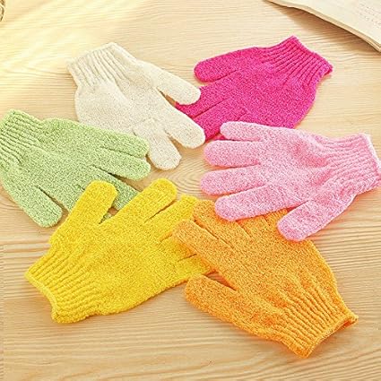 Zollyss Exfoliating Wash Skin Spa Massage Body Scrubber Cleaner Shower Bath Gloves - Pack of 2 pc