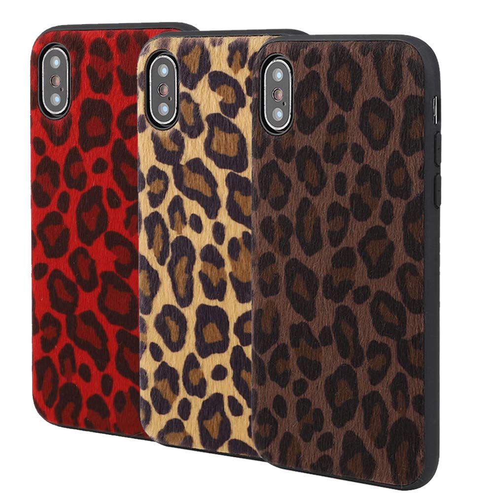 3 Pack Soft Silicone Case iPhone Xr Protective Cover, Super Cute Leopard Print Gel Skin TPU Case, Ultra Slim Shockproof Rubber Shell New Funcky Back
