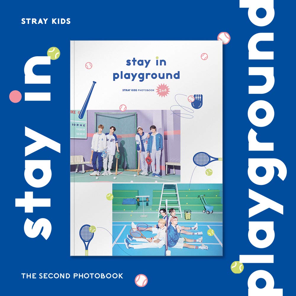 Stray Kids - 2nd PHOTOBOOK Stay in Playground DVD+Pre-Order Benefit+On Pack Poster+Extra Photocards Set