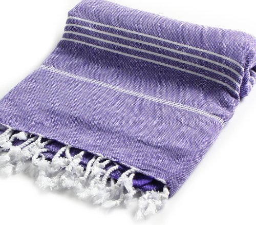 UPC 634392048335, Cacala Pestemal Turkish Bath Towels 37x70 %100 Cotton Dark Purple