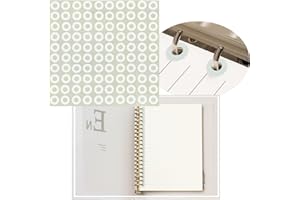 KR. LIF Paper Hole Punch Reinforcement Stickers 2500 Pack - 0.25" Binder Hole Reinforcement Circles Paper Binder Spine Labels for Hole-Punched Pages,