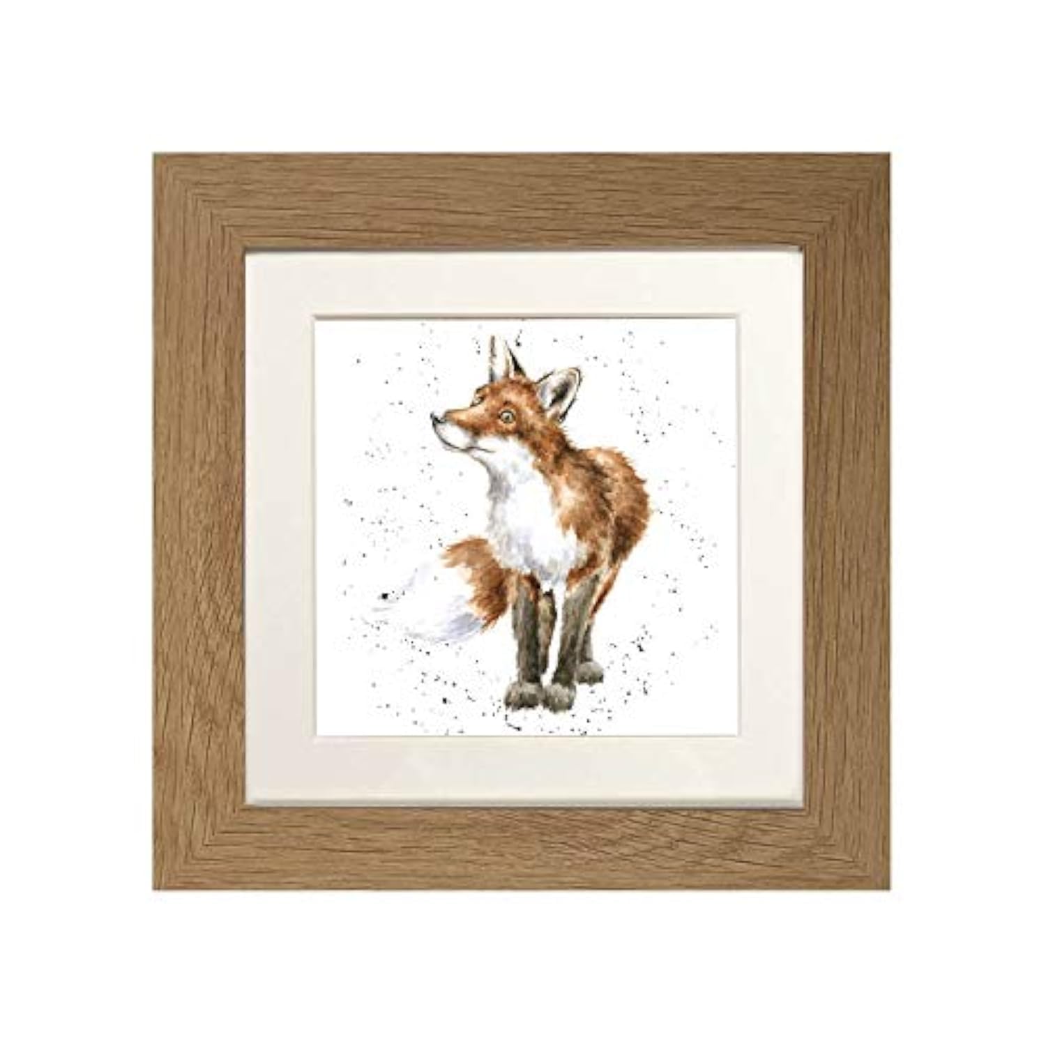 Wrendale Designs - 'Bright Eyed And Bushy Tailed' Framed Card - Oak