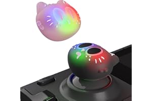 PlayVital Cute Illuminated LED Thumbstick Grips for Steam Deck OLED & LCD, Joystick Caps Thumb Grips for Steam Deck Accessori
