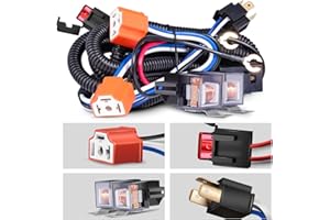 BAOLICY H4 Relay Wiring Harness Kit 1SET for 5x7 7x6 H6054 Headlights Heat Ceramic Wiring Harness H4 9003 Relay Harness Compa