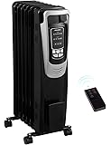 PELONIS Electric 1500W Oil Filled Radiator Heater with Safety Protection, LED Display, 3 Heat Settings and Five Temperature Settings. Perfect for for Home or Office