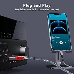 QIMIAOUS [MFi Certified] 10.5FT Lighting to RCA