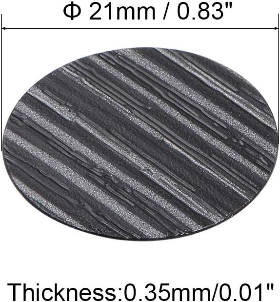 sourcing map Screw Hole Covers Stickers Textured Plastic Self Adhesive Stickers for Wood Furniture Cabinet Shelve Plate 21mm Dia 54pcs in 1Sheet Black Walnut - Image 4