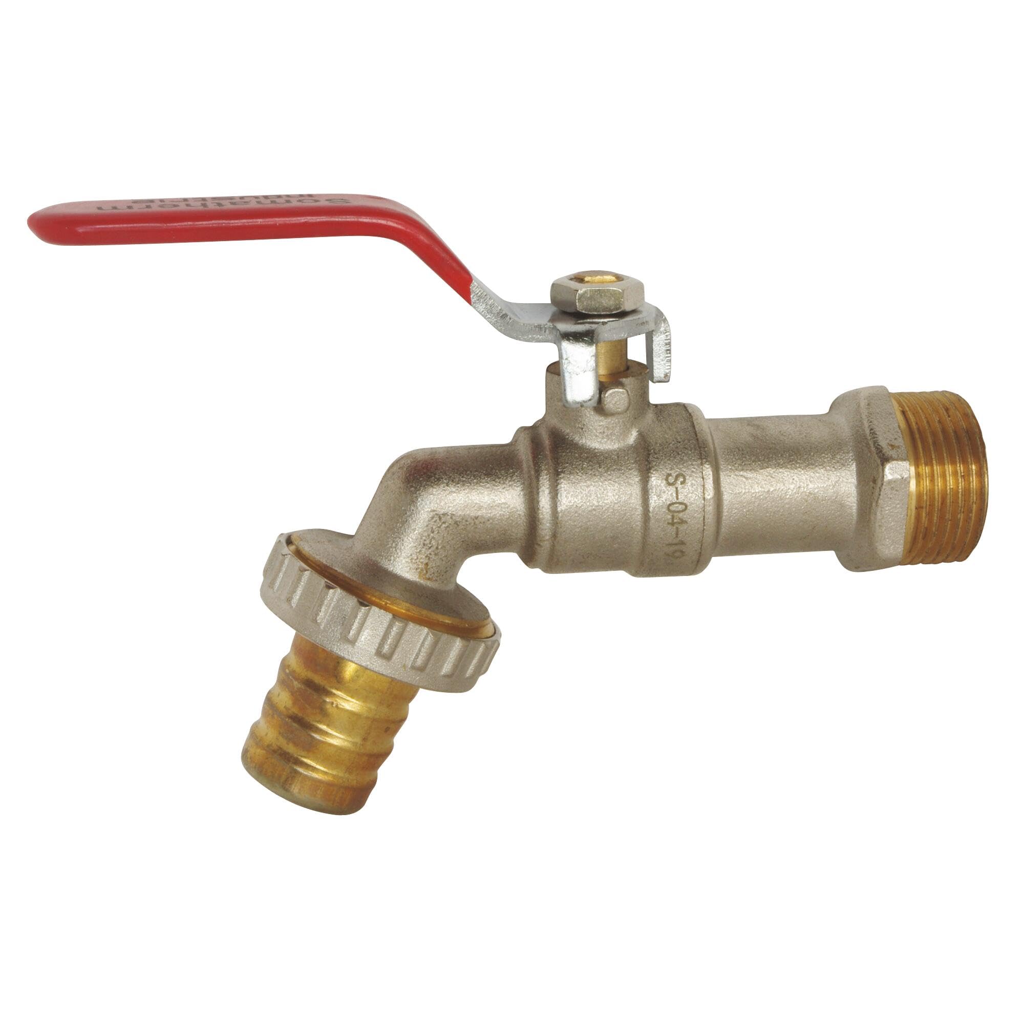 Somatherm For You Ball Valve 20/27-26/34 Nickel-Plated Handle Flat, Grey