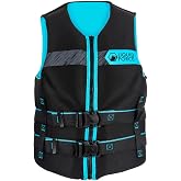 Liquid Force Women's Classic Hinge Type III CGA Vest Black/Aqua Multiple Sizes