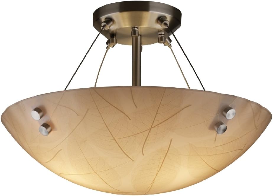 3form Finials 21 Semi Flush Bowl Round Bowl Shade Brushed