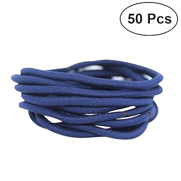 Amazon Com 50pcs Nylon Rubber Bands High Elasticity Ponytail