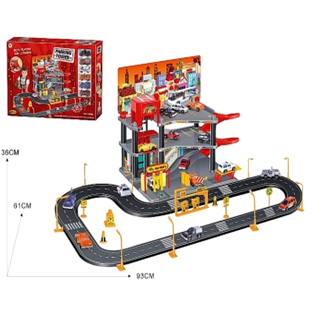 (SITY1026Tower) Deluxe Parking Tower Auto Garage Toys Cars (6x