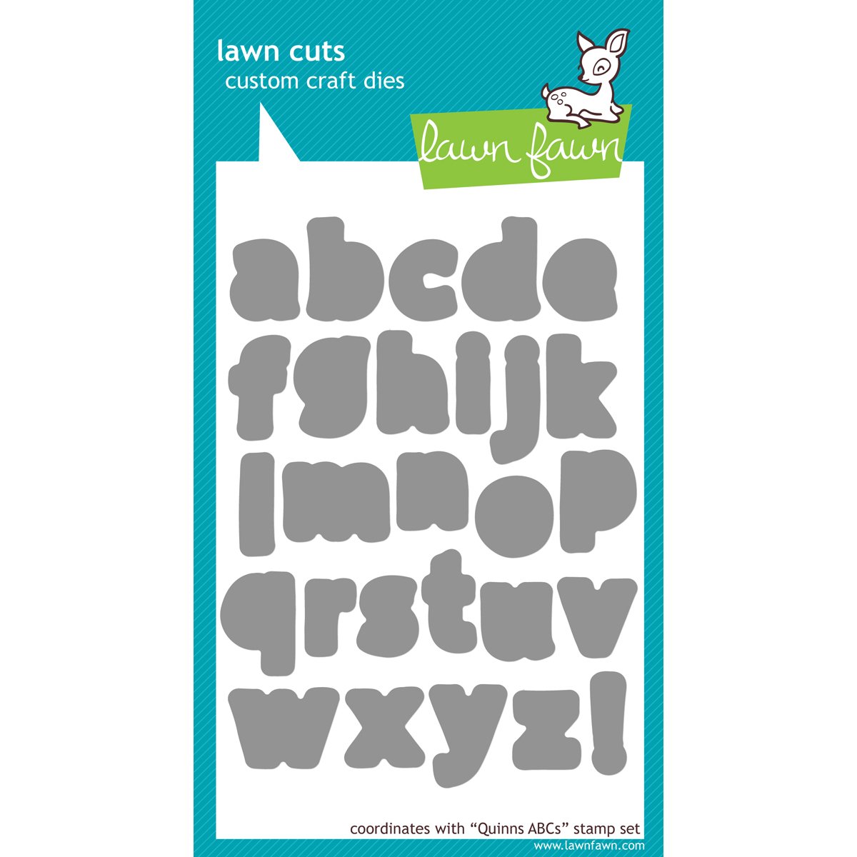 Lawn Fawn Cuts Quinn's ABCs Universal Custom Craft Cutting Dies LF490