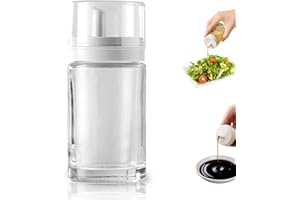 Small Glass Oil and Vinegar Dispenser Bottles - 3.4oz - Leakproof, Perfect for Kitchen Use
