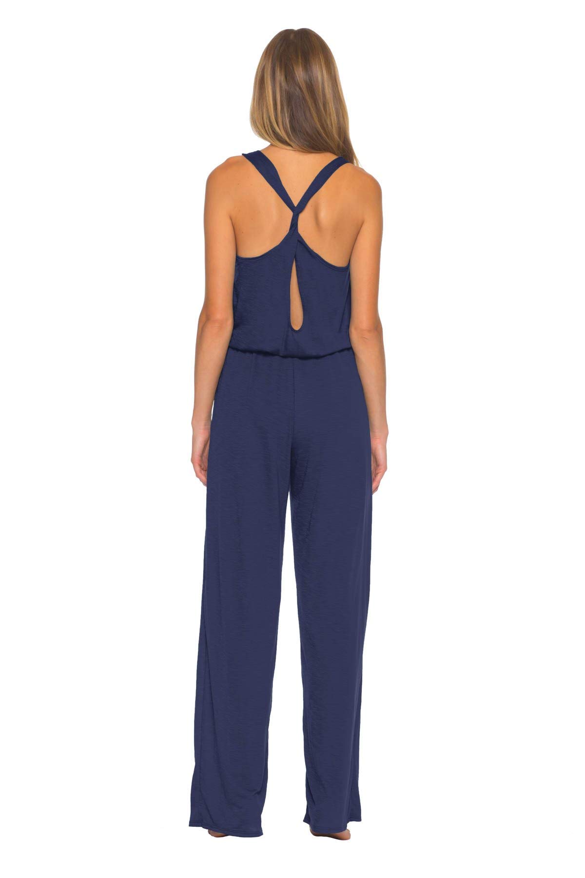 Becca by Rebecca Virtue Women's Breezy Basics TieFront Jumpsuit Swim