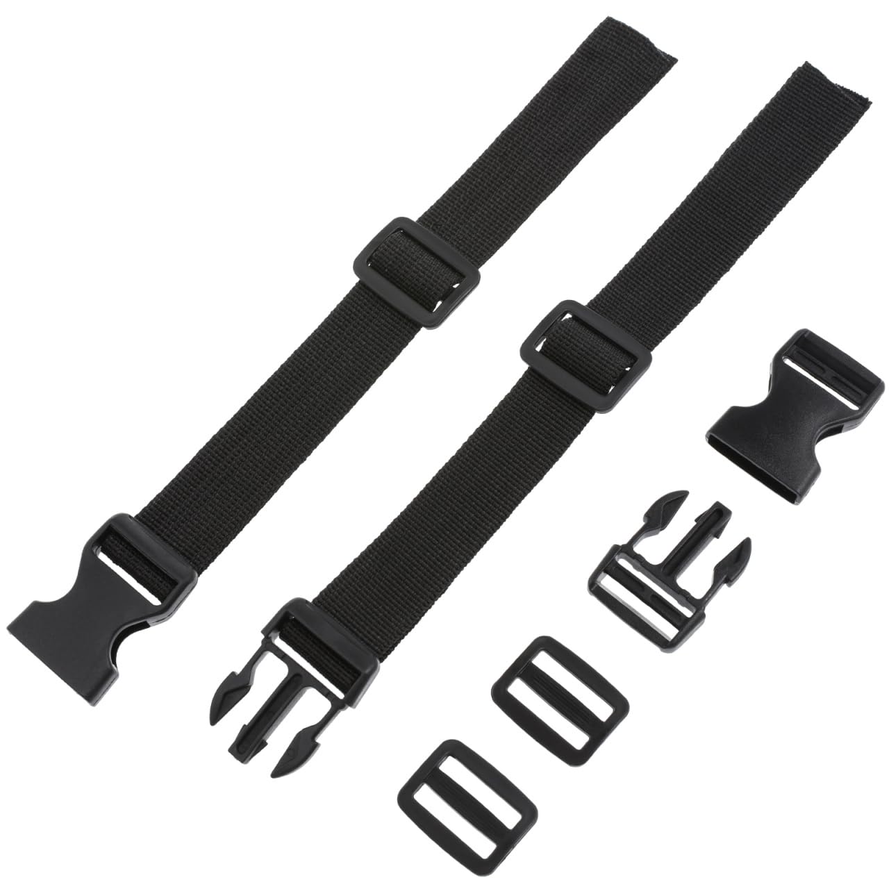 CLISPEED Golf Bag Strap for Trolley Cart: Adjustable Webbing Belt with Flat Side Release Buckles, 2 Pack Replacement Bag Holder for Golf Trolley Accessories, Luggage Cargo Tie Down