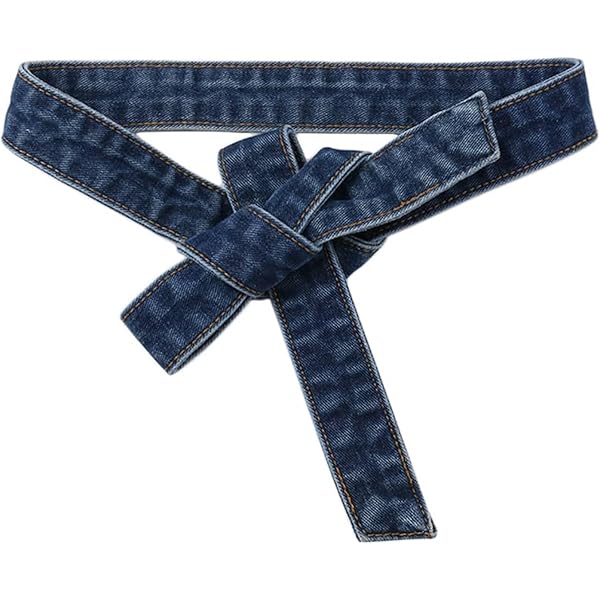 Tong Gu 1X Women Denim Waist Belt Waistband metal buckle Casual