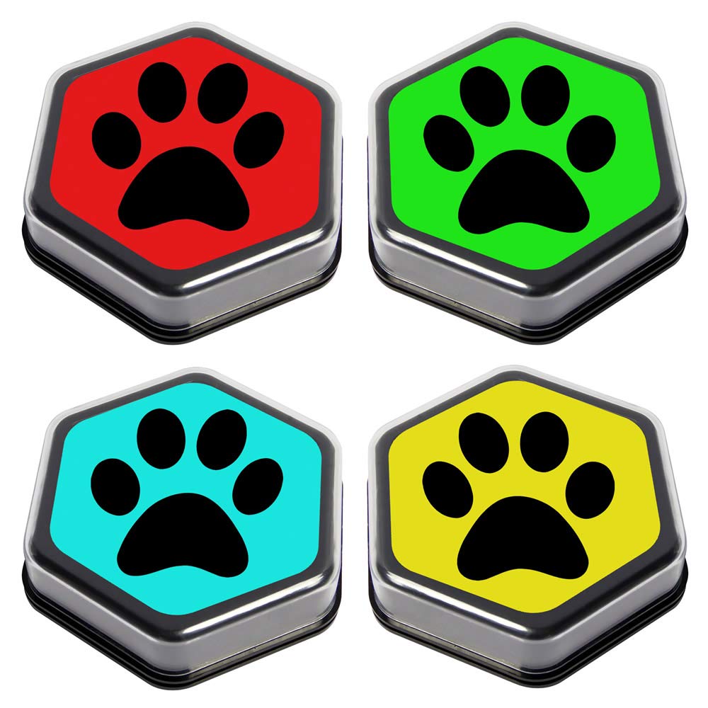 Talking Products, Recordable AAC Talking Sound Buttons for Dogs and Cats Training, 80 Seconds Recording, Pack of 4, with Removeable Clear Cover.