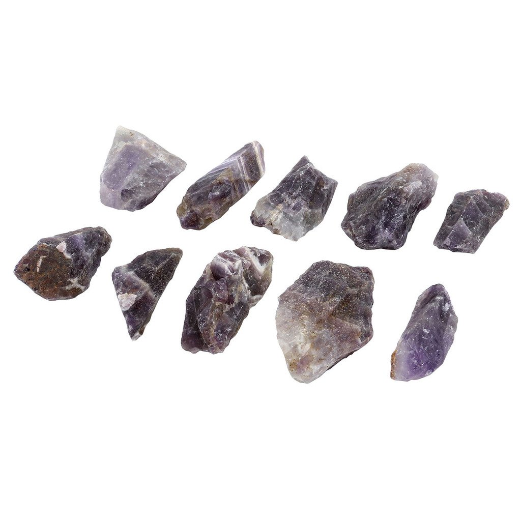 Top Plaza 0.6lb Bulk Rough Chestnut Amethyst Crystal Natural Raw Reiki Chakra Healing Crystal Mineral Gemstones Specimen Decoration