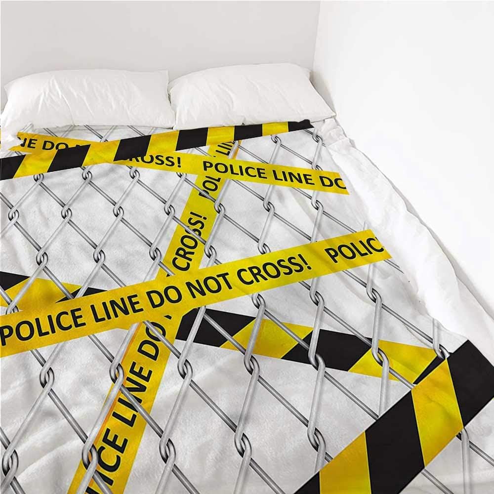 paintinghome Throw Blanket Police, Crime Scene Bands Soft
